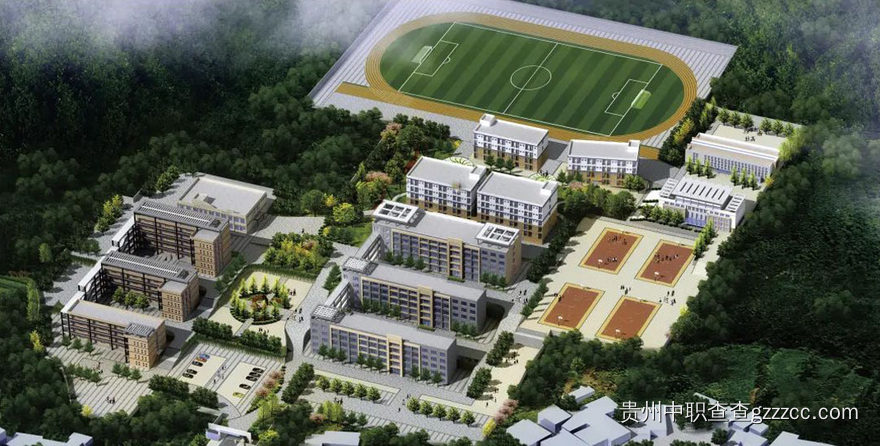 织金县中等职业学校鸟瞰图