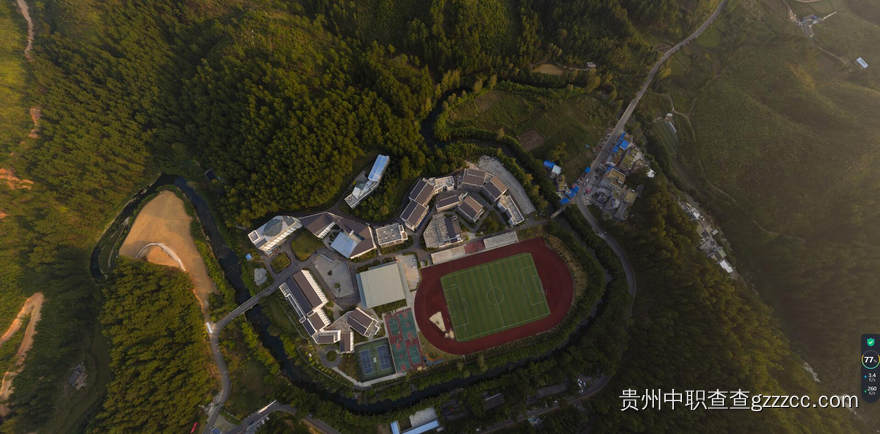 贵州盛华职业学院(中职部)航拍鸟瞰图