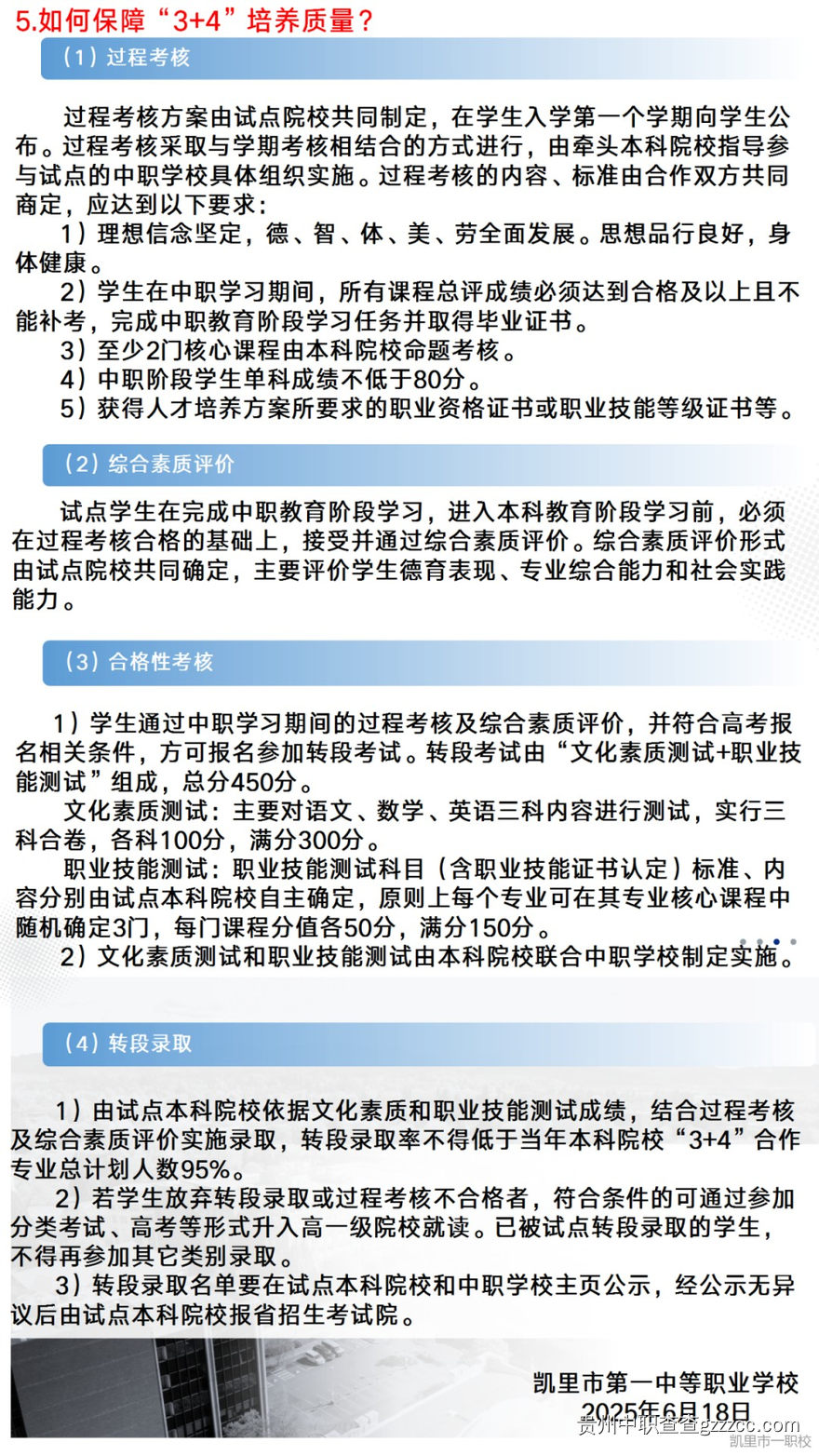 凯里市一职校2025年“3+4”中本贯通培养招生简章-第4张